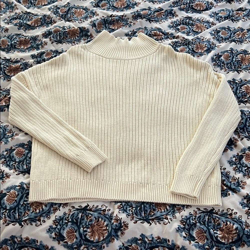 Emerson Fry ribbed Turtleneck Sweater Chunky Knit medium organic cotton